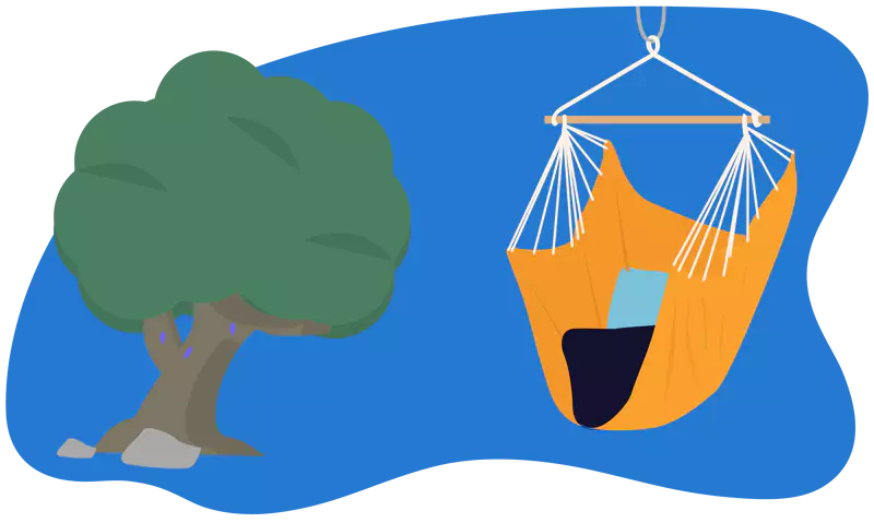 Sila colgante para camping